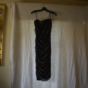 Sophisticated Strapless Black Gown